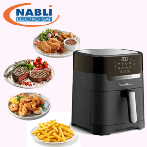 Friteuse sans huile Easy Fry & Grill Digital + Couteau Tefal 1400W Inox -  MOULINEX 
